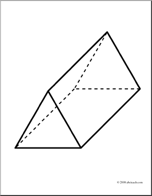 Triangular prism Triangular Prism Shape Clipart Clipart Kid