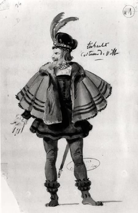 Triboulet Costume design for Triboulet in 39Le Roi French School