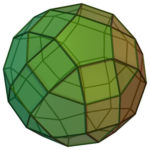 Trigyrate rhombicosidodecahedron