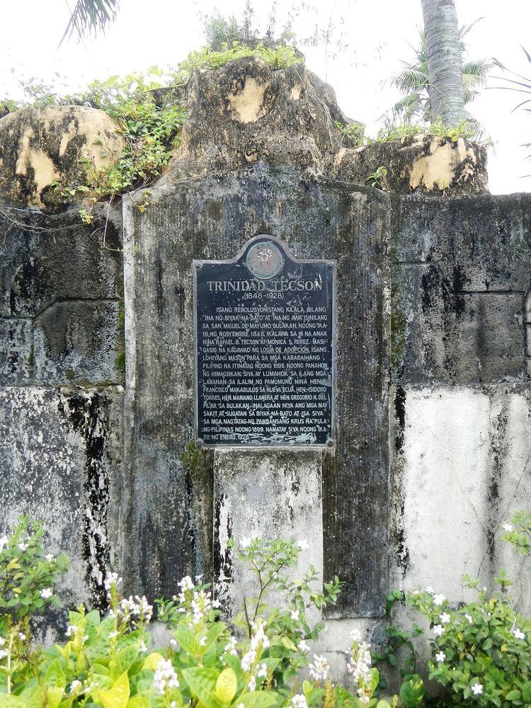 Trinidad Tecson's historical marker in Barangay Santa Rita Bata, San Miguel, Bulacan