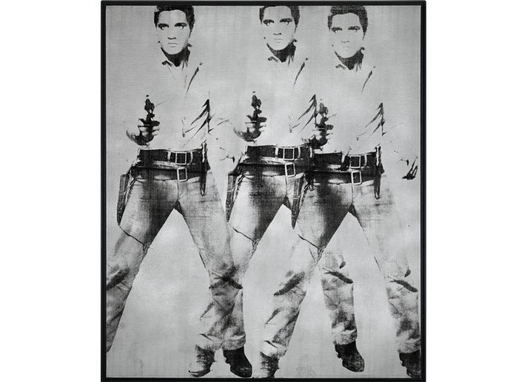 Triple Elvis Andy Warhol39s Triple Elvis Sells For A Record 819 Million At