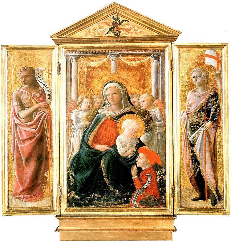 Triptych of the Madonna of Humility with saints