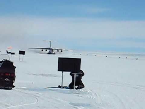Troll Airfield Troll airfield Antarctica IL76 take of YouTube