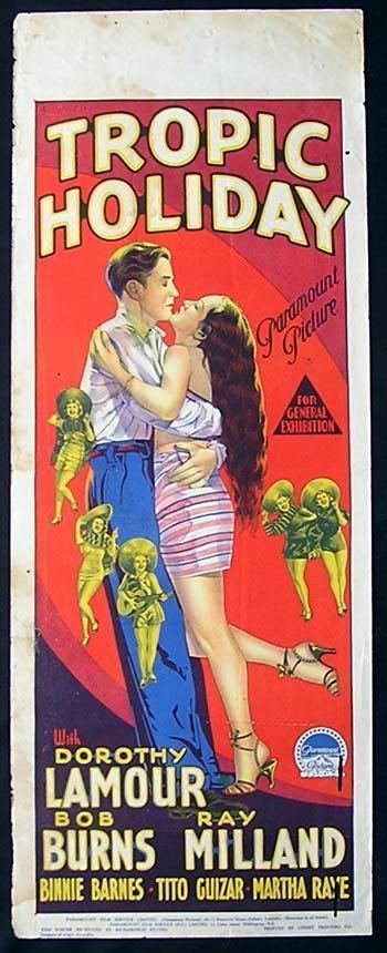 TROPIC HOLIDAY 38 Ray Milland DOROTHY LAMOUR Rare Original poster