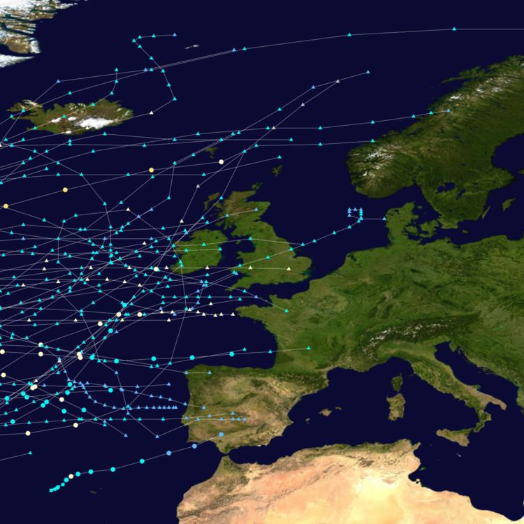 Tropical cyclone effects in Europe