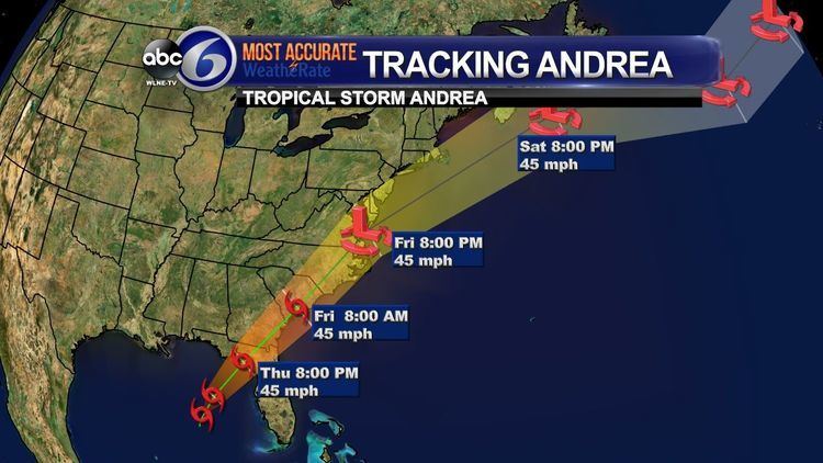 Tropical Storm Andrea (2013) Tropical Storm Andrea to bring heavy rain to southern New Englan