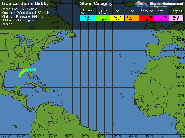 Tropical Storm Debby (2012) Tropical Storm Debby Weather Underground