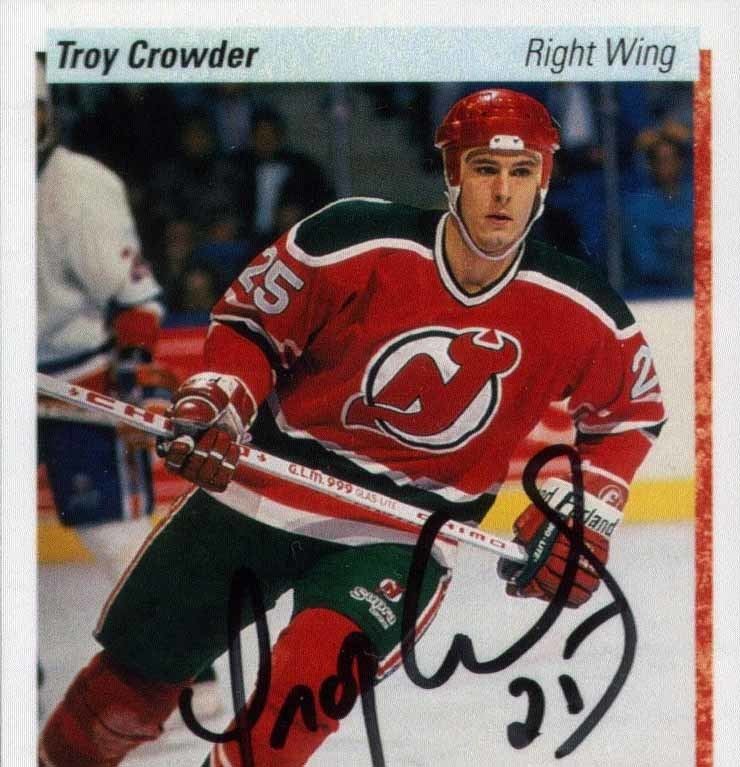 Troy Crowder 198990 Troy Crowder New Jersey Devils Game Worn Jersey