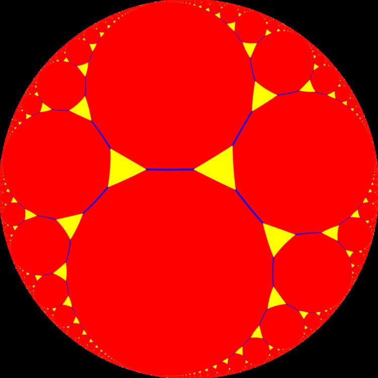 Truncated order-3 apeirogonal tiling