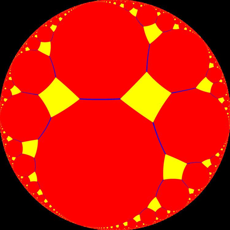 Truncated order-4 apeirogonal tiling