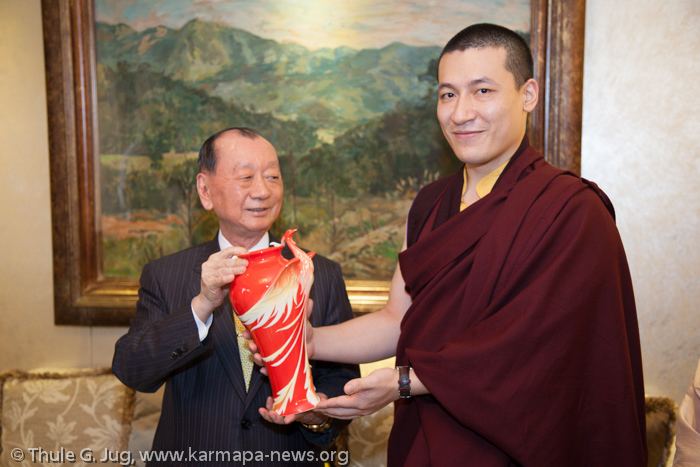 Tsao Chang HH Gyalwa Karmapa visits Mr PenTsao Chang Chairman of General