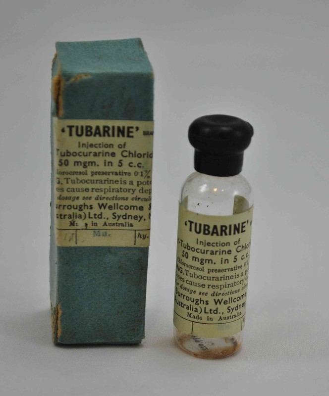 Tubocurarine chloride Agent Tubarind Tubocurarine Chloride Burroughs Wellcome and