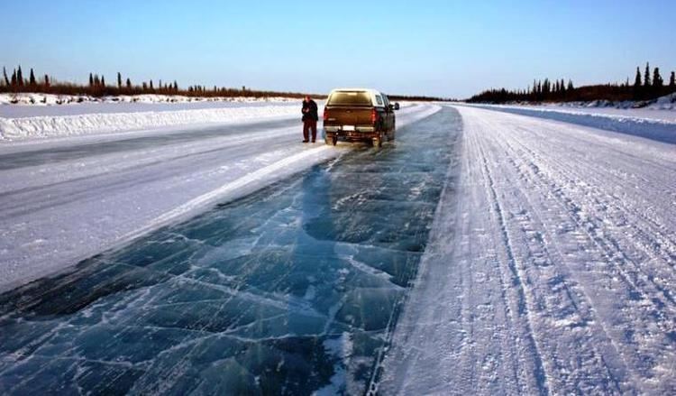 Tuktoyaktuk Winter Road There is a Frozen Ice Road in Canada Zrickscom Blog