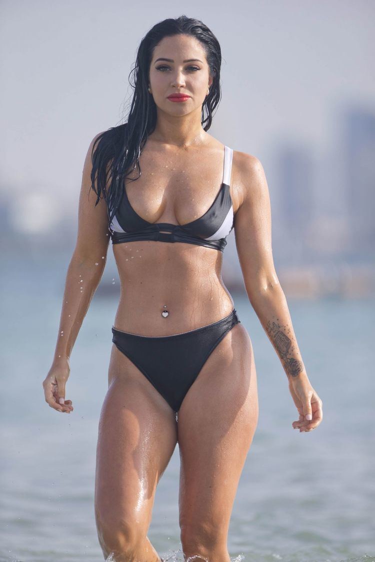 Tulisa TULISA CONTOSTAVLOS in Bikini at a Beach in Dubai 03192016