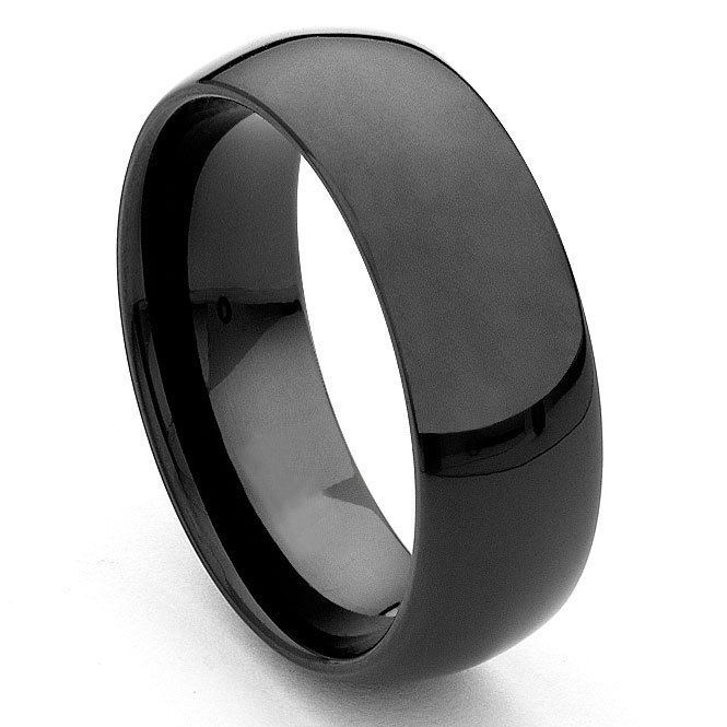 Tungsten carbide Black Tungsten Carbide Wedding Band Ring