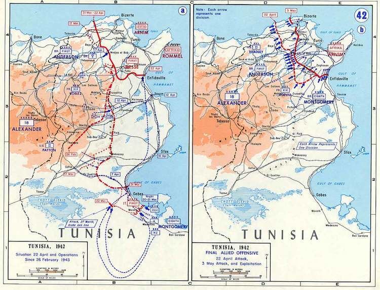 Tunisian Campaign The Tunisia Campaign Battle of Tunisia Maps November 17 1942