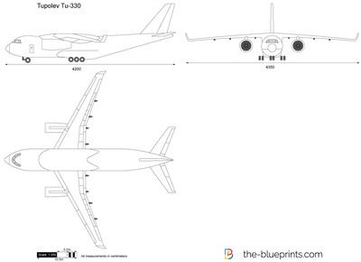 Tupolev Tu-330 TheBlueprintscom Vector Drawing Tupolev Tu330