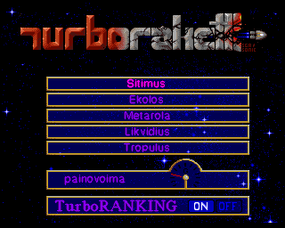 Turboraketti TurboRaketti II TurboRaketti 2 Turbo Raketti II Amiga Game