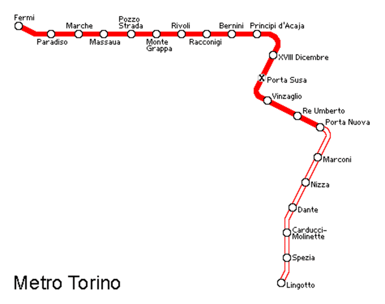 Turin Metro Turin metro map Italy