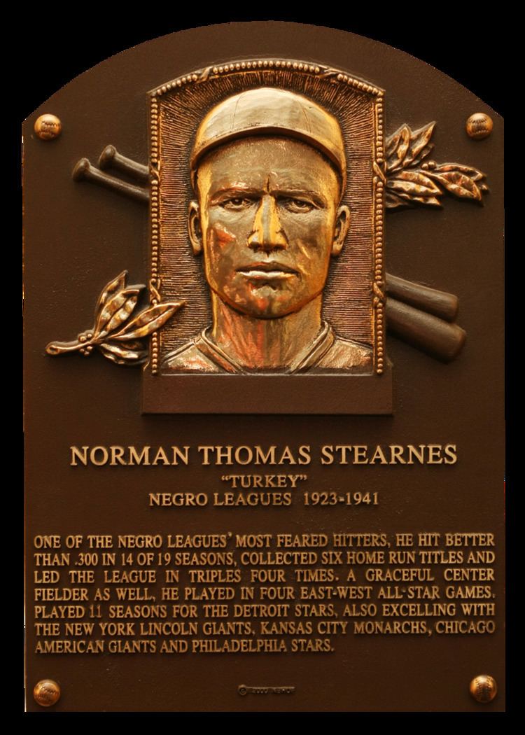 Turkey Stearnes Stearnes Turkey Baseball Hall of Fame