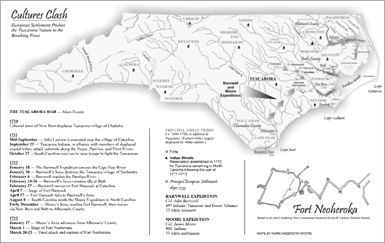 Tuscarora War Map The Tuscarora War
