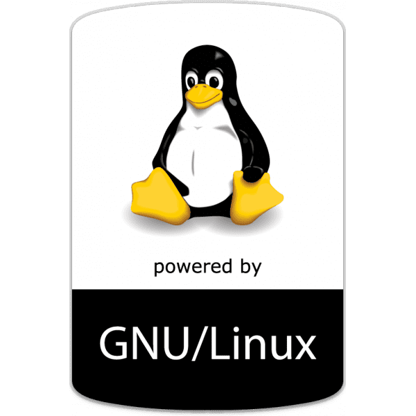 Tux GnuLinux badge sticker Unixstickers