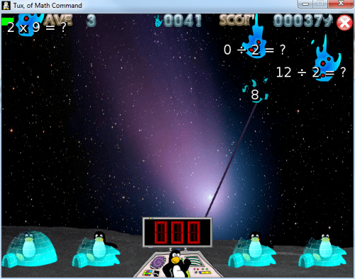 tux of math command game