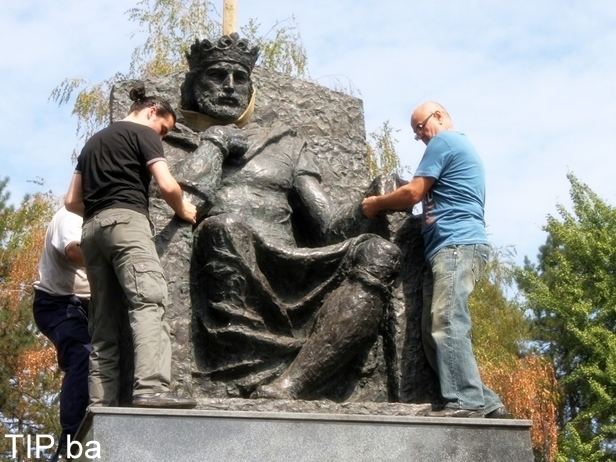 Tvrtko I of Bosnia King Tvrtko monument raised in Tuzla Slavorum Slavic Forum