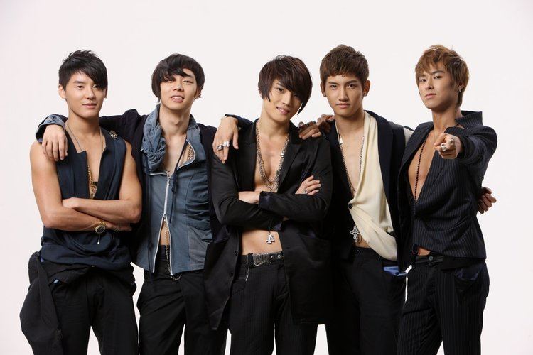 TVXQ This kpop boy group is known under two names TVXQ and DBSK The