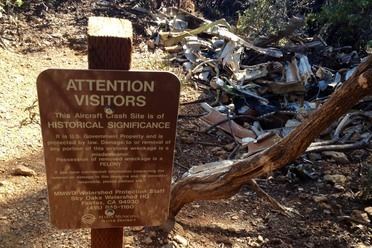TWA Plane Crash in the Sandia Mountains  On February 19th, 1955, a plane  enroute from Albuquerque to Santa Fe crashed into the Sandia mountains.  Much of the plane remains on the