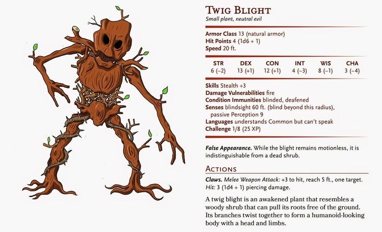 Twig blight DampD Basic Monsters Twig Blight