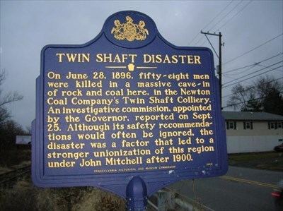 Twin Shaft disaster Newton Coal Company39s Twin Shaft Colliery in Pittston Pennsylvania