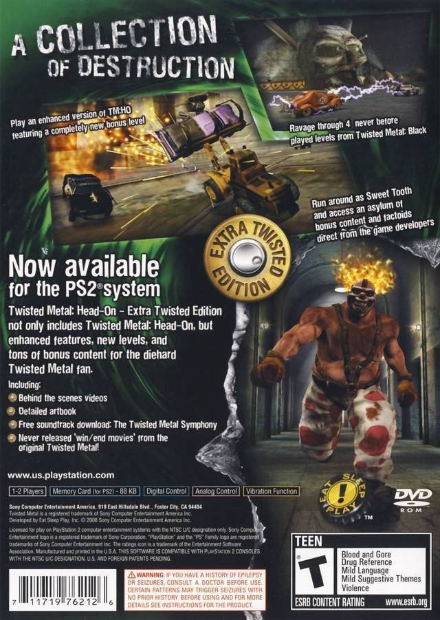 Twisted Metal: Head-On Twisted Metal HeadOn Extra Twisted Edition Box Shot for