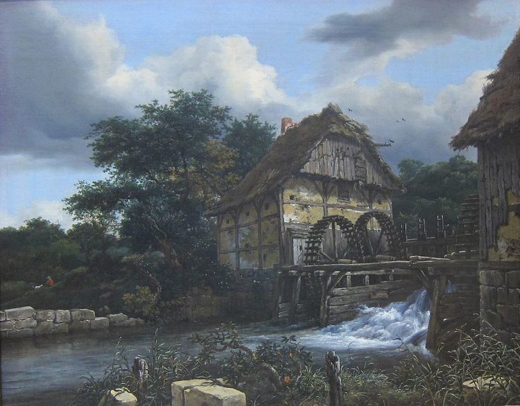 Two Water Mills with an Open Sluice