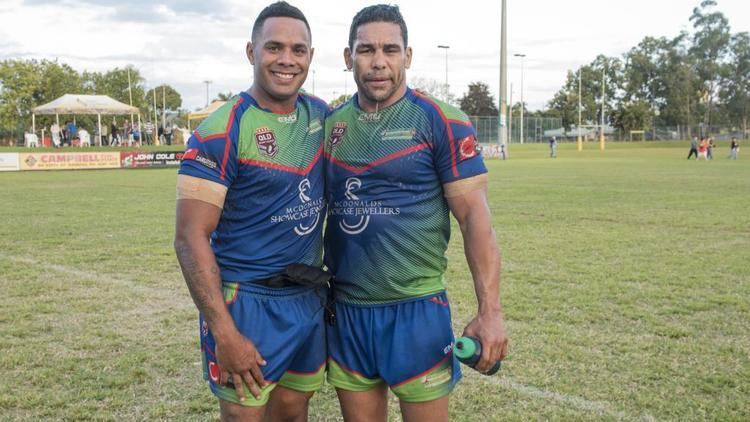 Ty Williams Cowboys legends Rod Jensen and Ty Williams prepare for Cairns rugby