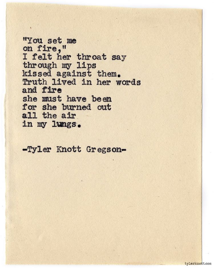 Tyler Knott Gregson Tyler Knott Typewriter Series 799 by Tyler Knott Gregson