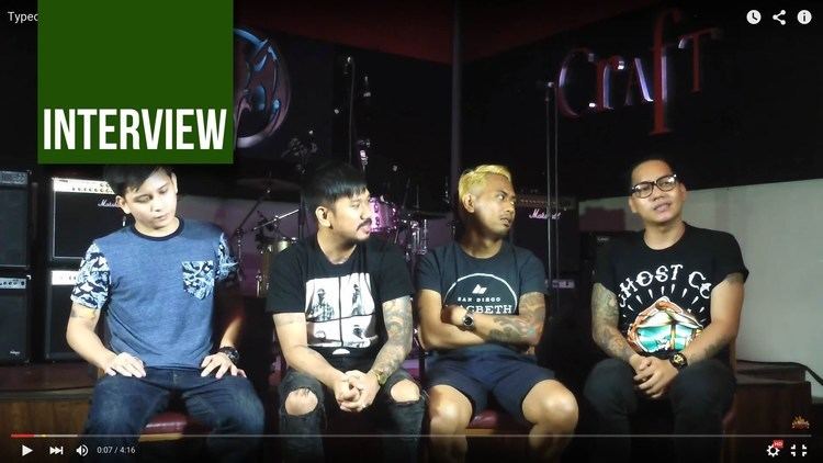 The Typecast band members-Pakoy Fletchero, Chi Resurreccion, Sep Rono, and Steve Frank Badiola during an interview