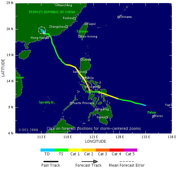 Typhoon Fengshen (2008) Typhoon Fengshen Past and Forecast Track as of 24 Jun 2008