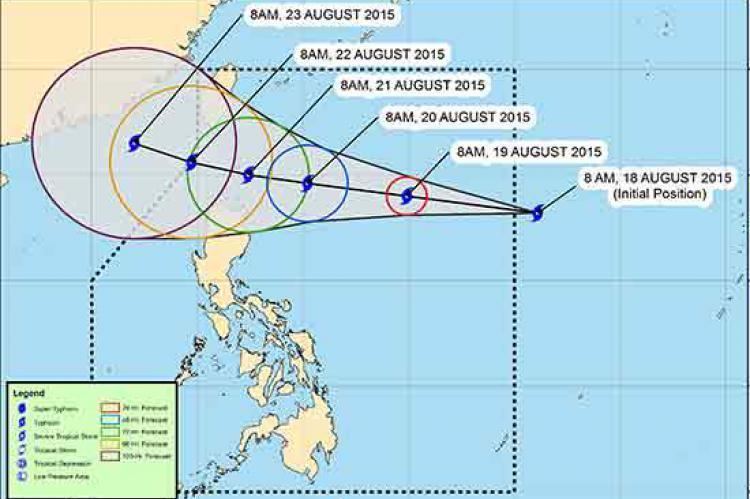 Typhoon Goni (2015) Typhoon Goni enters PAR renamed 39Ineng39 SunStar