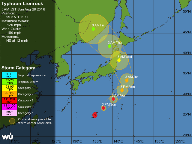 Typhoon Lionrock (2016) Typhoon Lionrock Might Land On Fukushima Daiichi nuclearnews