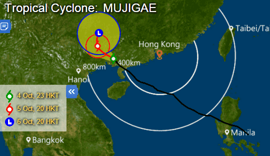 Typhoon Mujigae Four dead as southern China battered by Typhoon Mujigae report