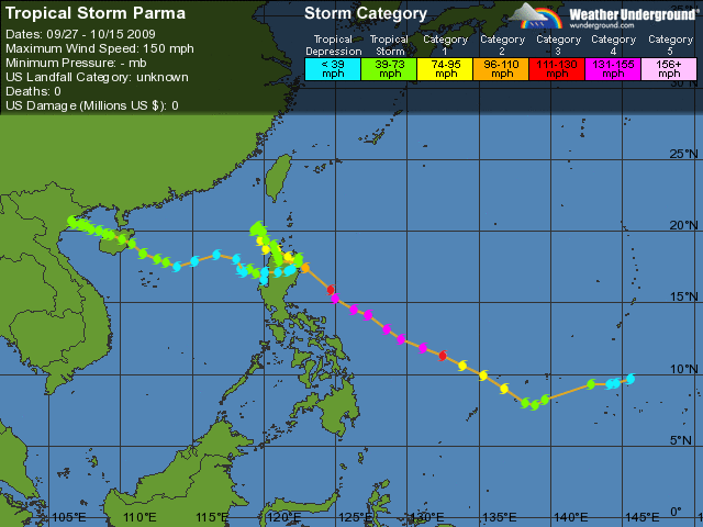 Typhoon Parma Tropical Storm Parma Weather Underground