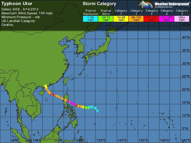 Typhoon Utor Typhoon Utor Weather Underground