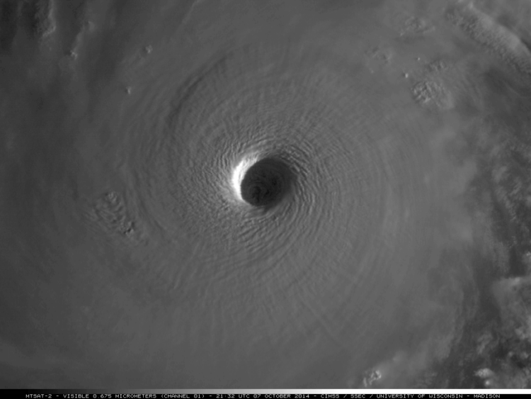 Typhoon Vongfong (2014) Clear eye of Super Typhoon Vongfong EUMETSAT