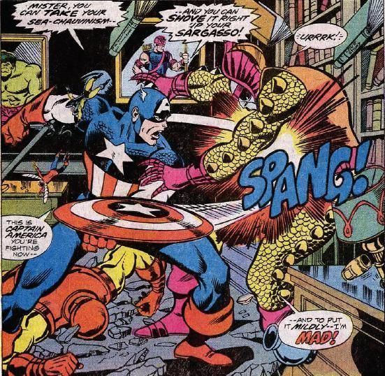 Tyrak Captain America Clobbering Tyrak Goerge Perez Pinterest