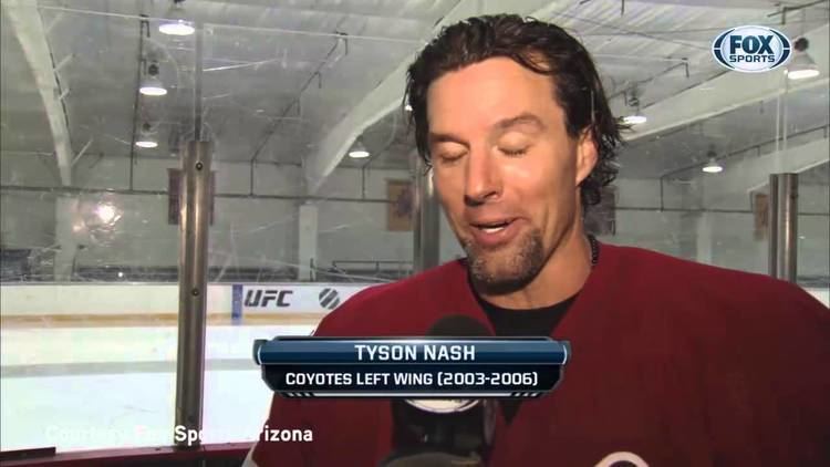 Tyson Nash Phoenix Coyotes Tyson Nash Mic39d Up in ASU Alumni Game