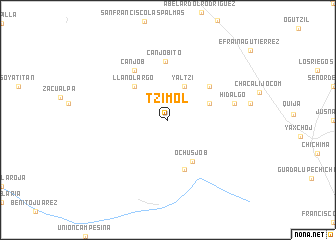 Tzimol Tzimol Mexico map nonanet