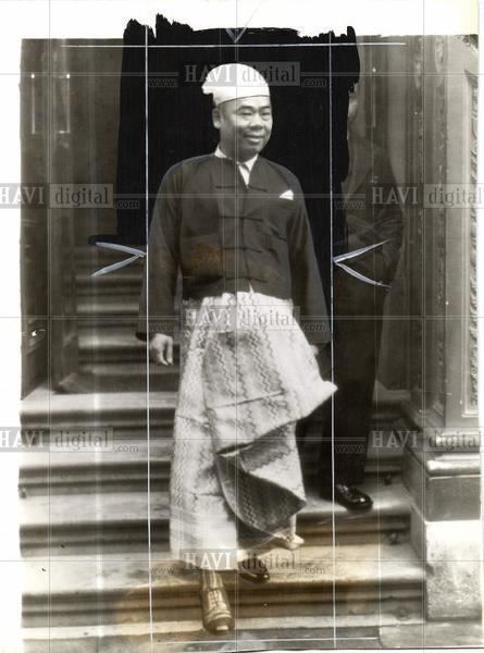 U Saw 1942 Press Photo U Saw Prime Minister Burma Galon U Saw Historic