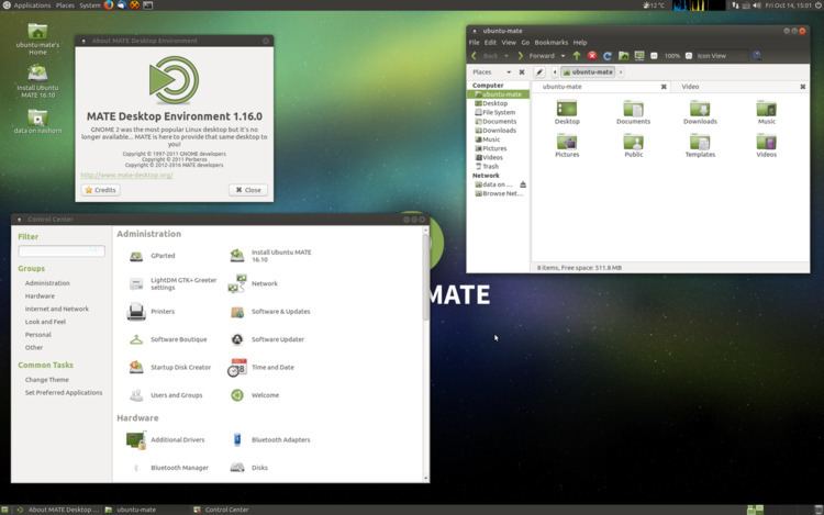 Ubuntu mate внешний вид