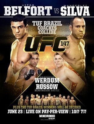UFC 147 UFC 147 poster for 39Belfort vs Silva39 on June 23 in Brazil